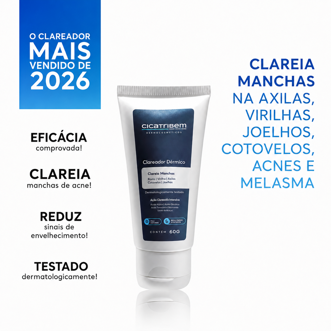 Cicatribem Clareador Dérmico 60g - destaque